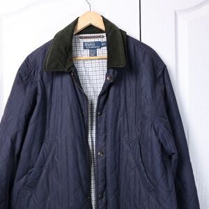 - Men’s Ralph Lauren XL Quilted  Coat (Navy Blue)